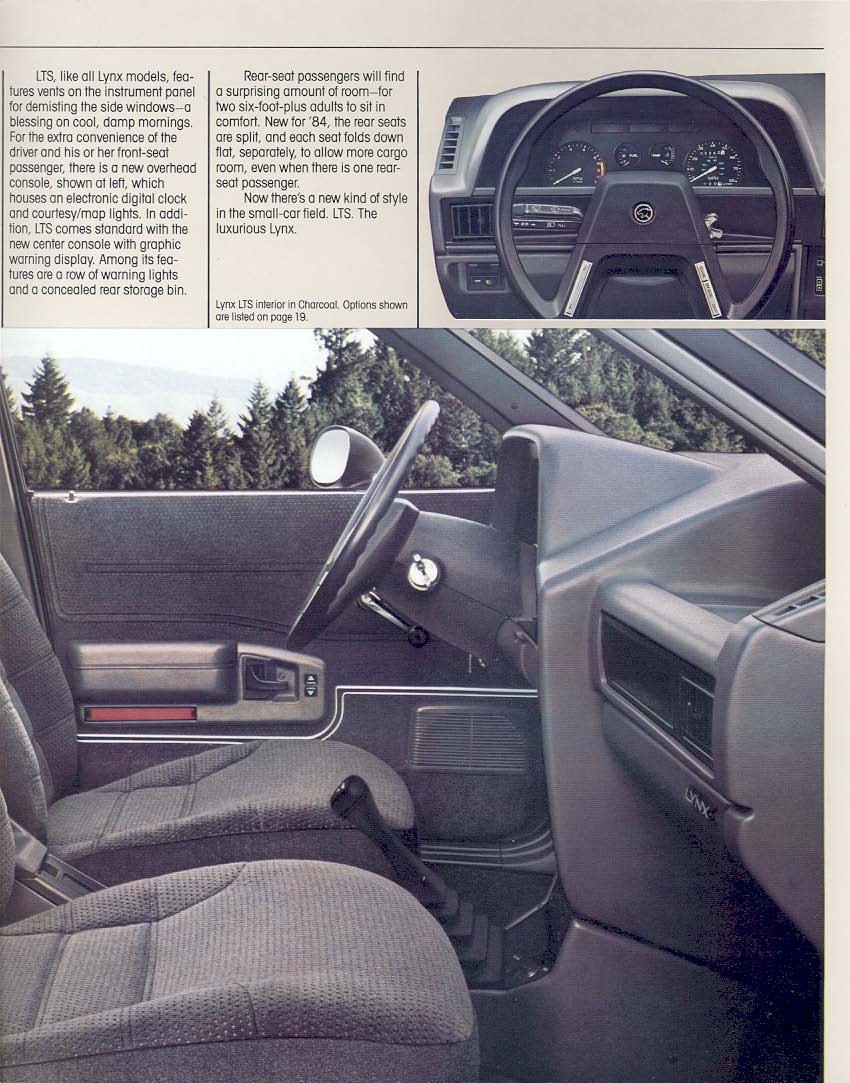 1984 Mercury Lynx Brochure Page 12